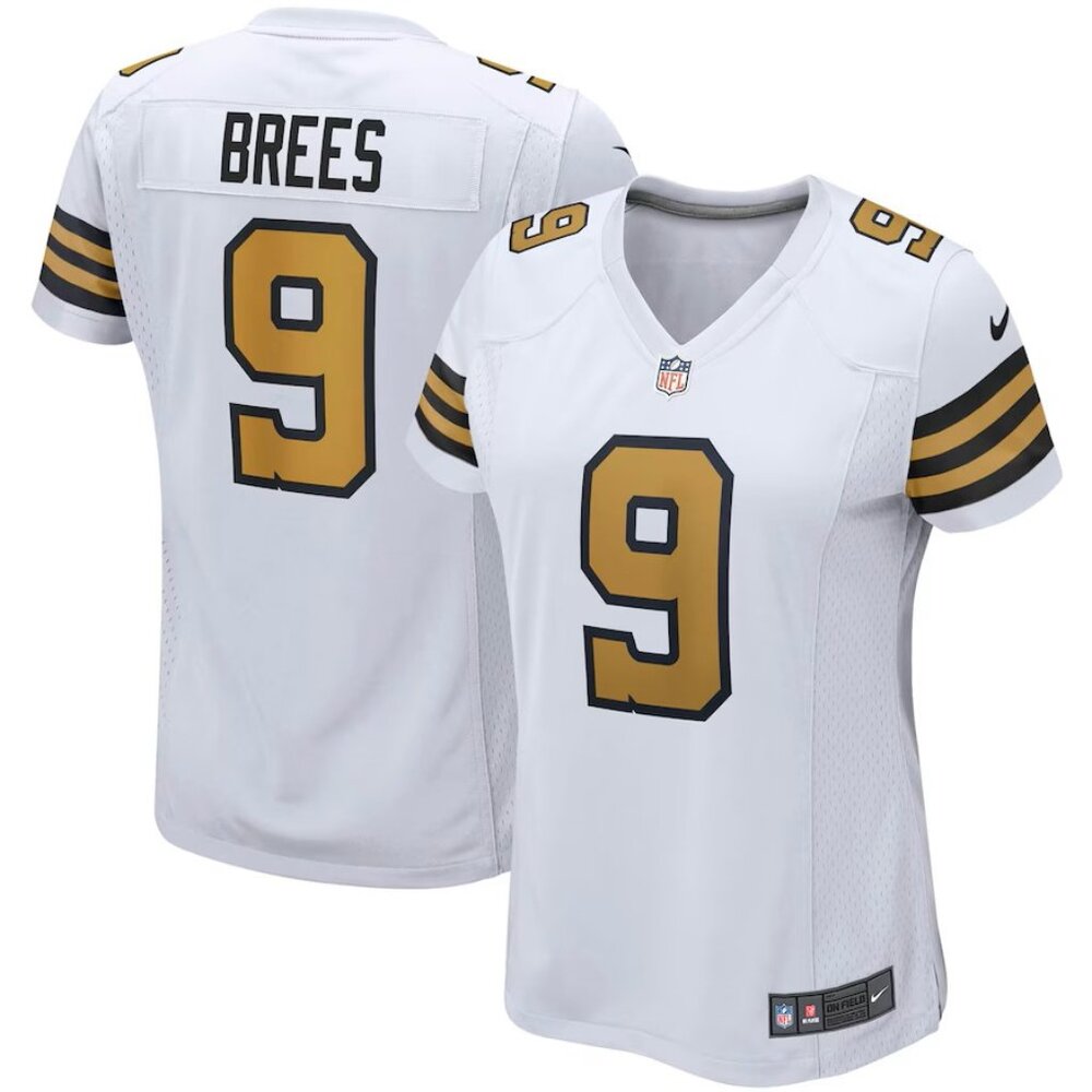 Nike Drew Brees White New Orleans Saints Alternate Game Jersey NWT L